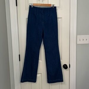 Jason Wu Women's High Rise Medium Wash Split Hem Boot Jeans Sz 4‎ Retro Boho